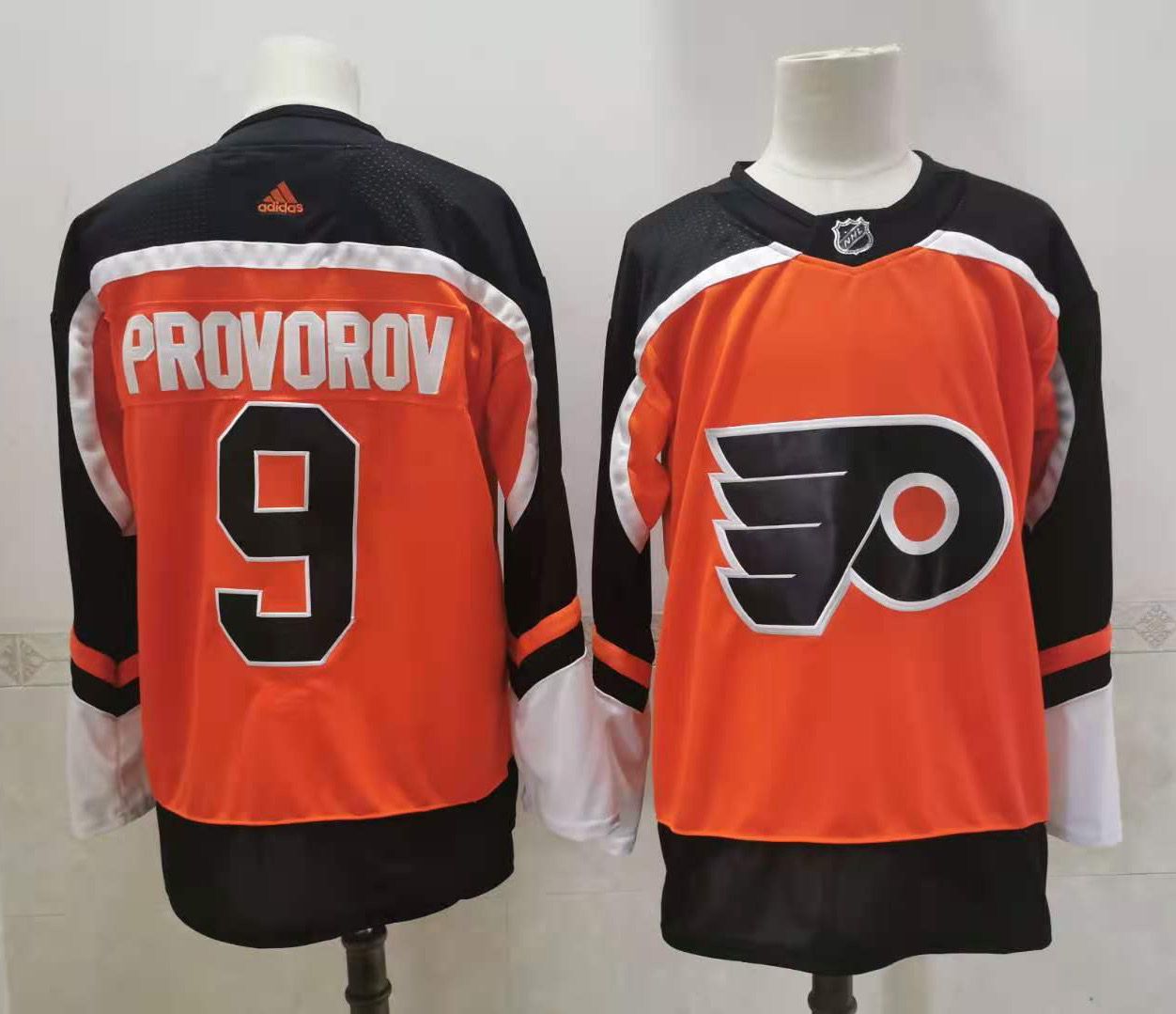 Men's Philadelphia Flyers Ivan Provorov #9 Orange Jersey